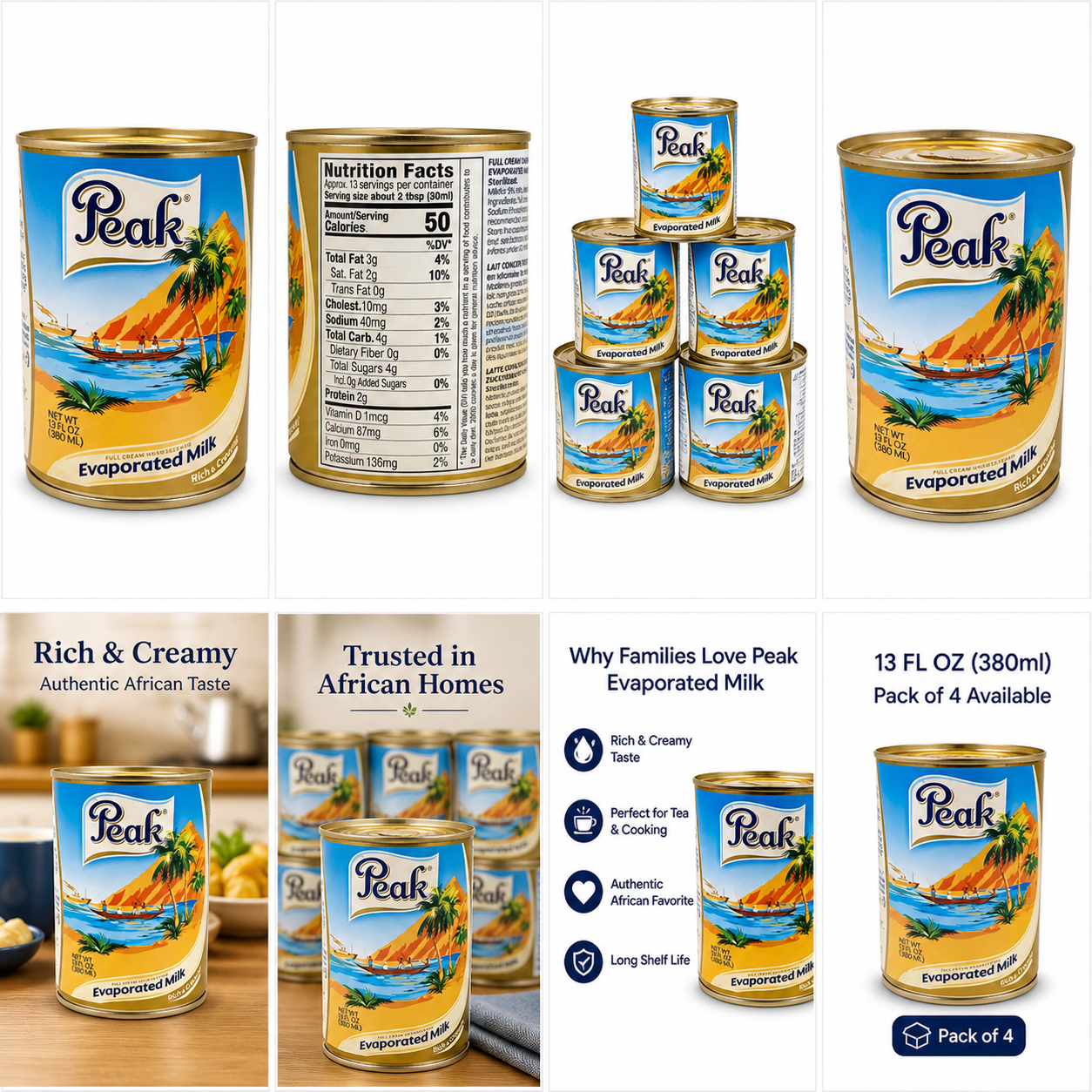Peak Evaporated Milk – Rich & Creamy Full Cream Milk